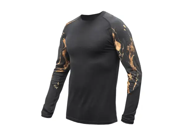 Sensor Merino Impress Herren Langarmshirt schwarz/cosmos
