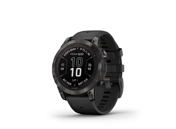 Garmin fenix 7 Pro Sapphire Solar Edition Smartwatch Carbon Grey DLC Titanium/Black
