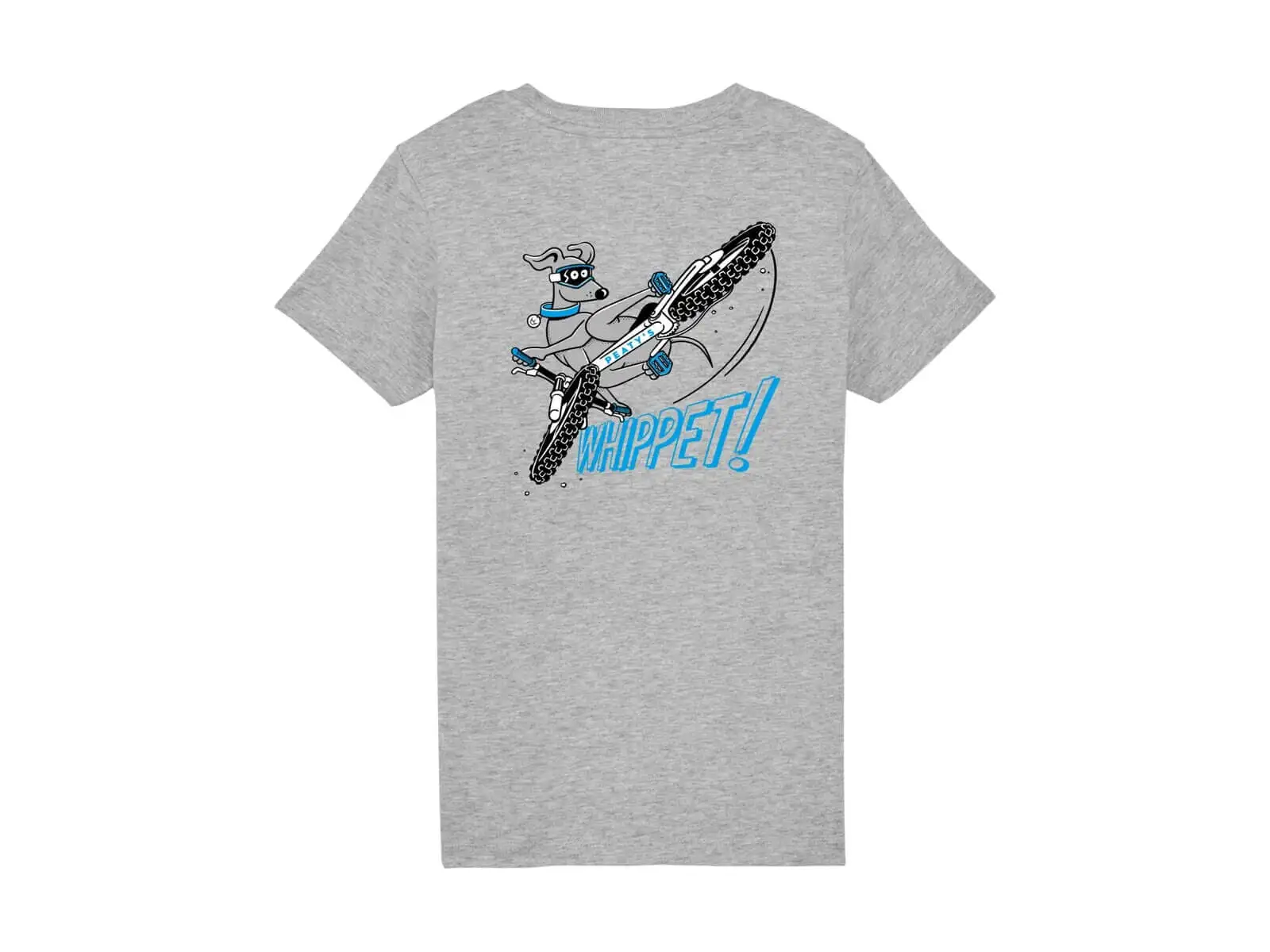 Peatys Whippet Kinder T-Shirt Kurzarm Grau