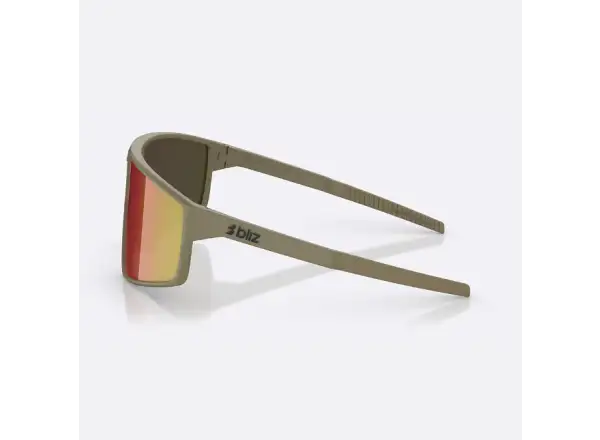 Bliz P002 Sonnenbrille – Matt Camo Green mit Grey Red Revo Look
