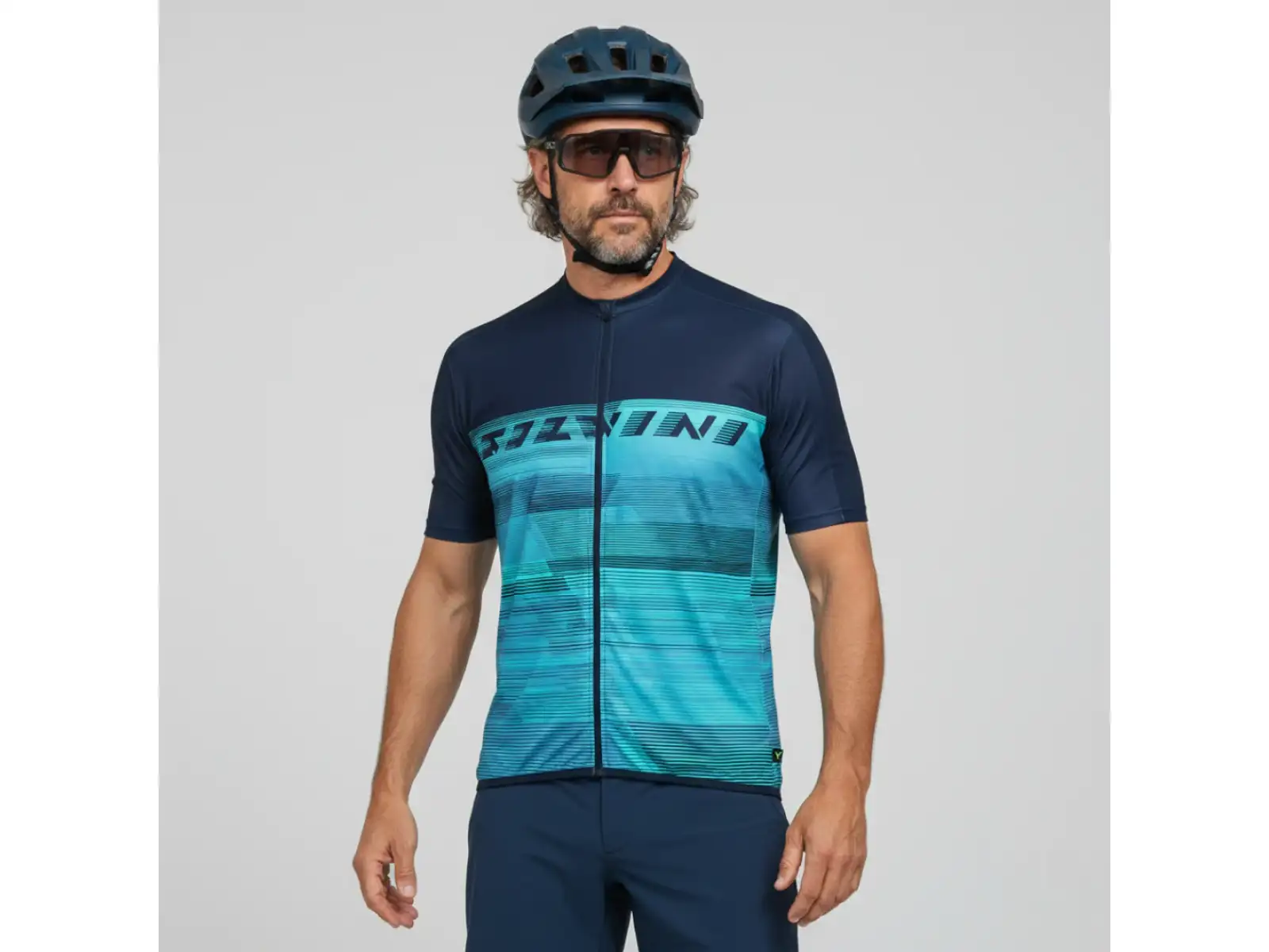 Silvini Turano Herren-Trikot Kurzarm Navy Ocean