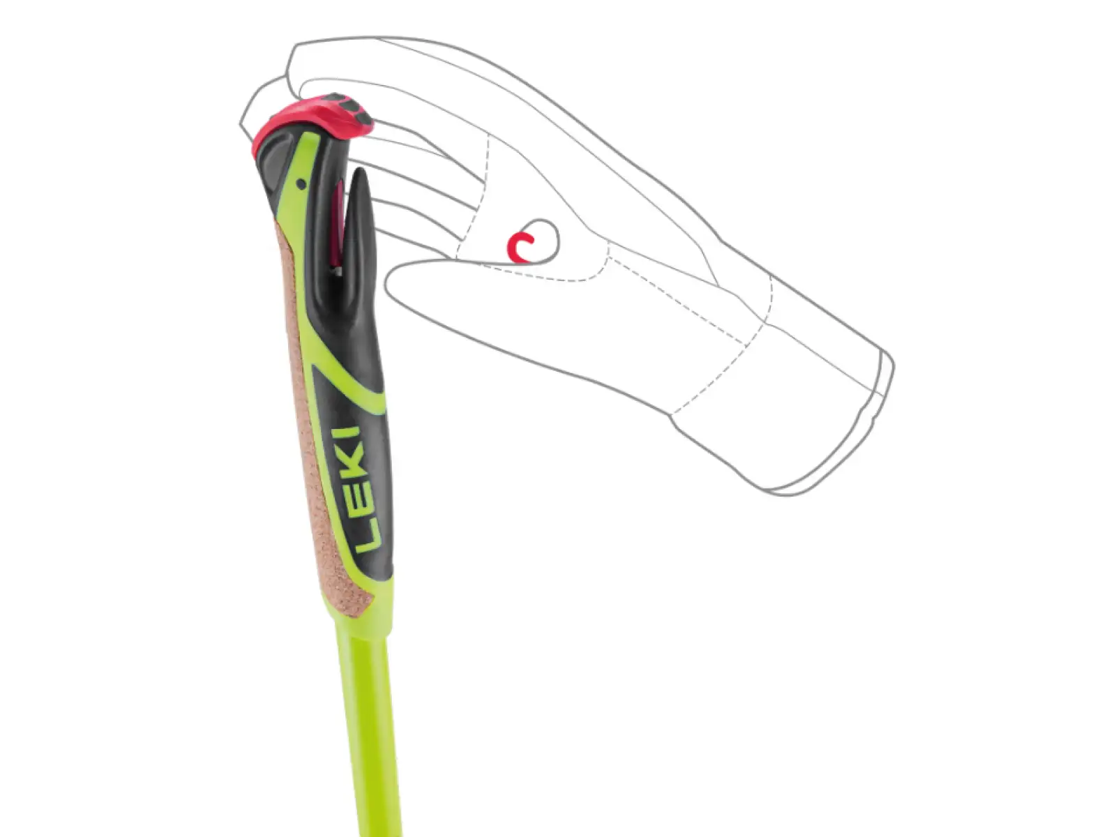 Leki CC 450 Stöcke Langlaufstöcke neon gelb/schwarz/weiß