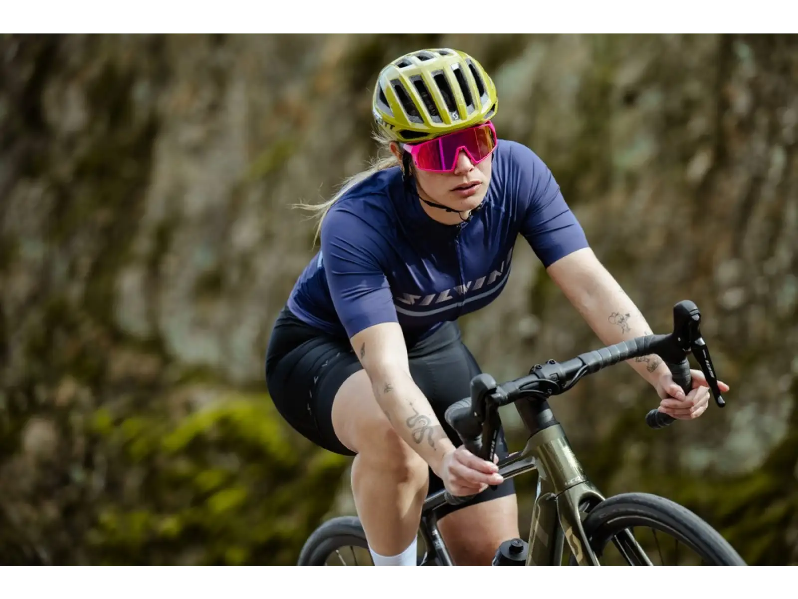 Silvini Mazzana Damen Radtrikot Kurzarm Navy/Cream.