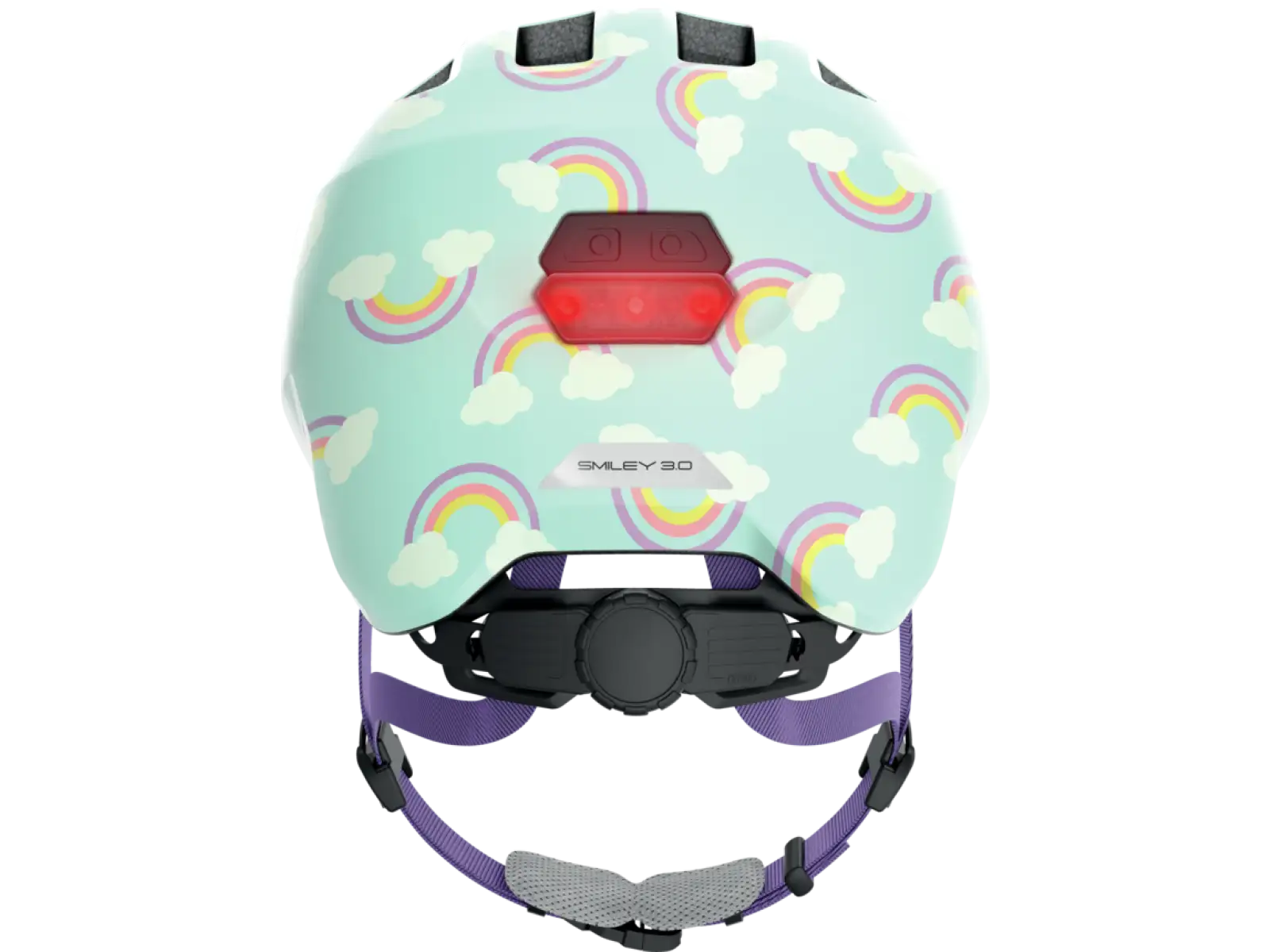 Abus Smiley 3.0 LED Kinderhelm Blue Rainbow