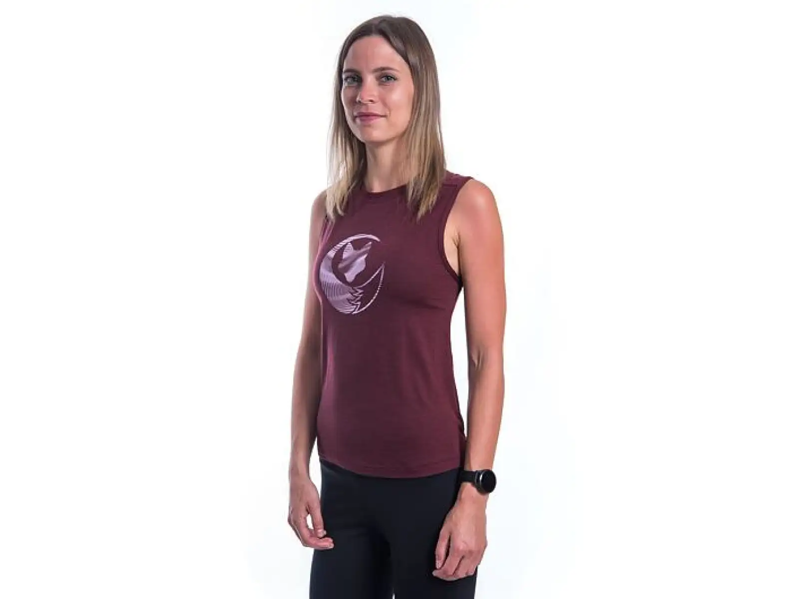 Sensor Merino Air Fox Damenhemd ohne Ärmel Port Red