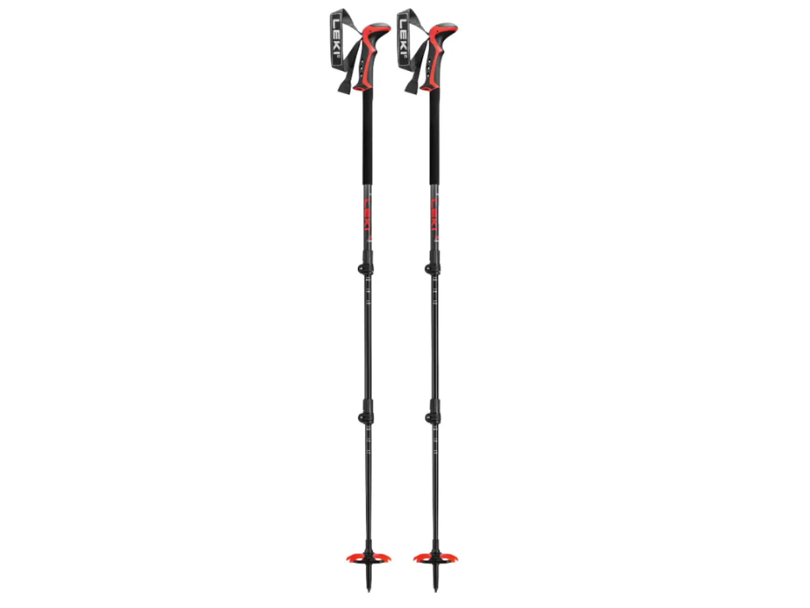 Skistöcke Leki Haute Route 3, 110-150 cm, Anthrazit/Rot/Schwarz