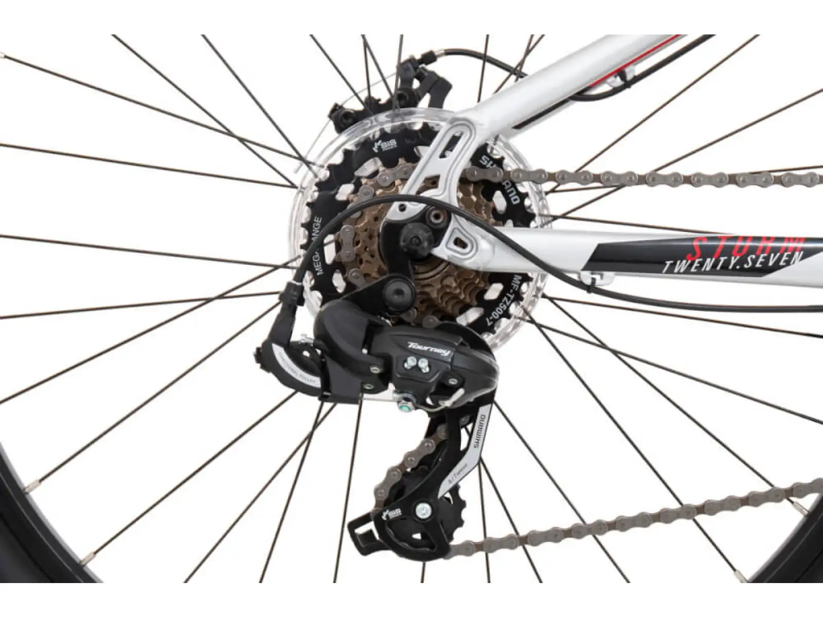 Rock Machine Storm 27 MD Kinderfahrrad Gloss Silver/Black/Red