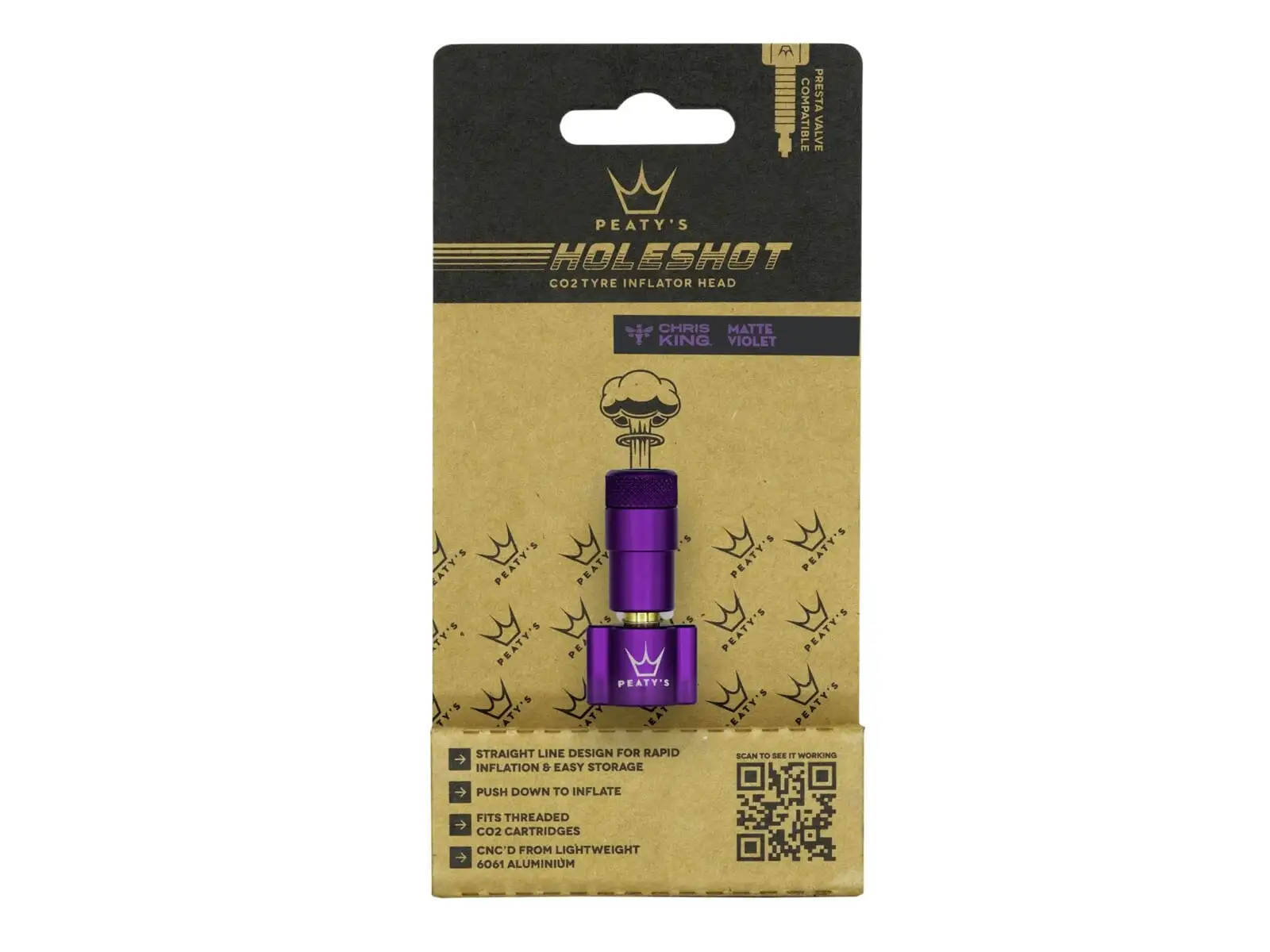 Peatys Holeshot CO2-Pumpenkopf Lila