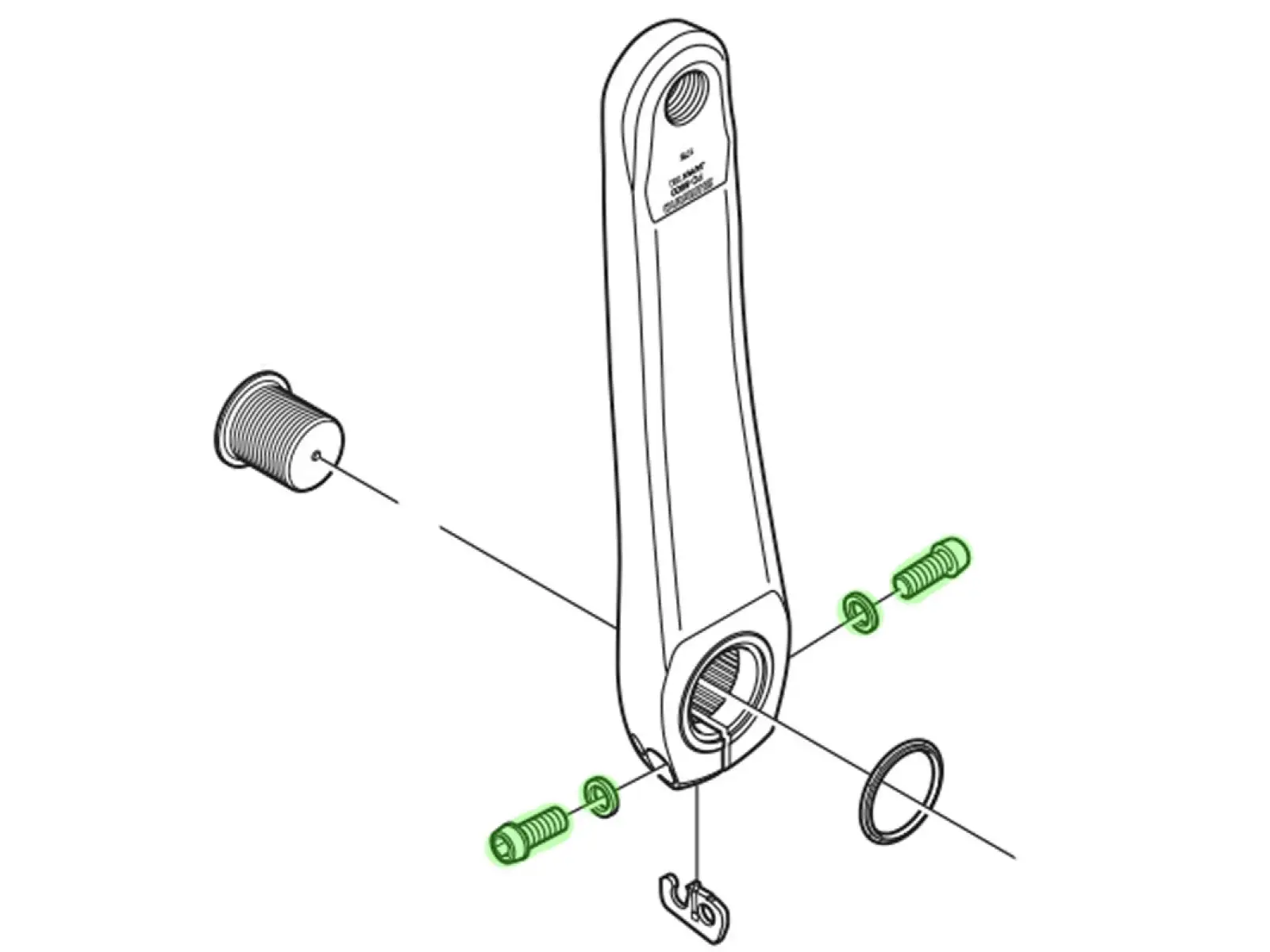 Shimano Befestigungsschraube für linke Kurbel FC-5800 M6 x 21 mm mit Unterlegscheibe