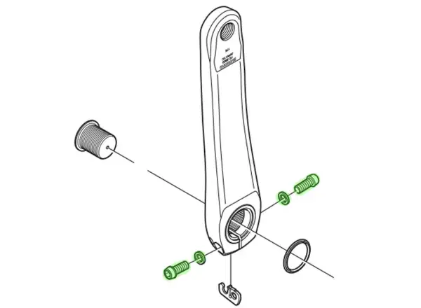 Shimano Befestigungsschraube für linke Kurbel FC-5800 M6 x 21 mm mit Unterlegscheibe