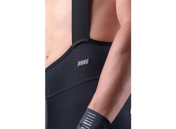 Alé R-EV1 Agonista Plus Herren Shorts mit Polsterung und Latz Black/Fluo yellow