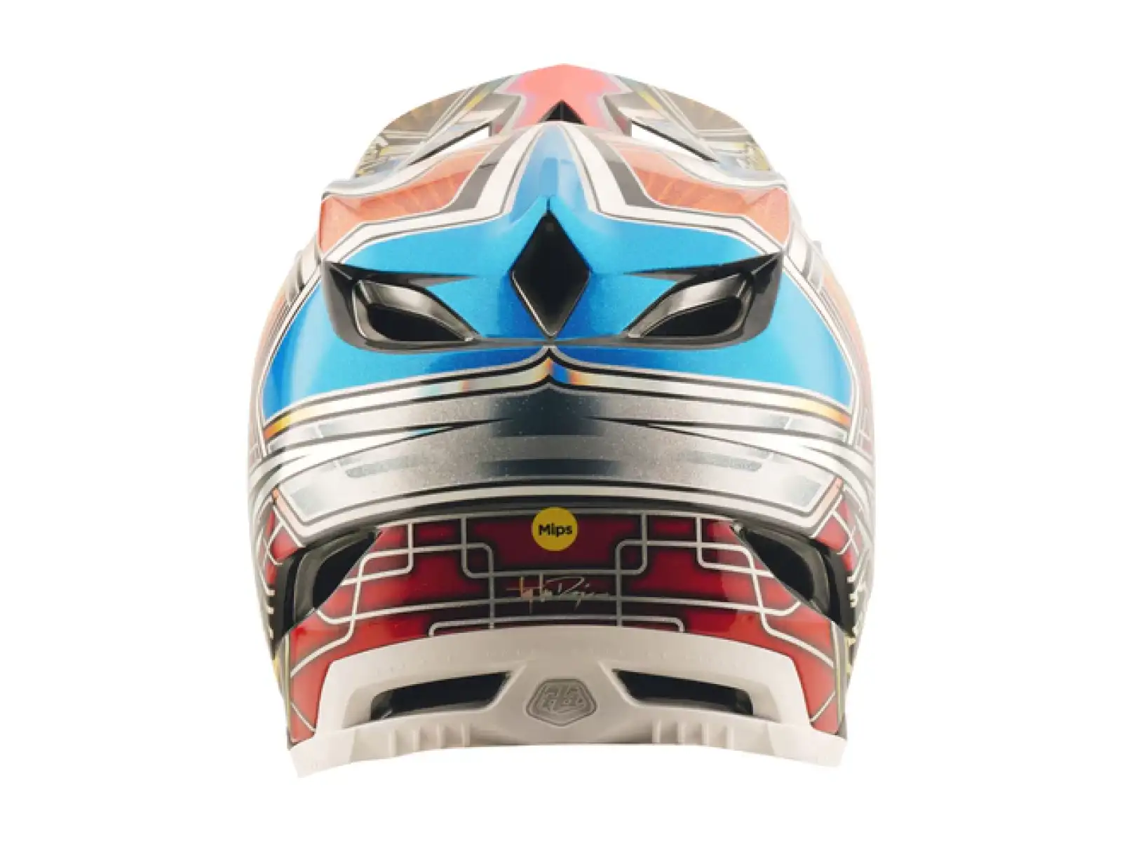 Troy Lee Designs D4 Carbon Helm Lowrider Blue