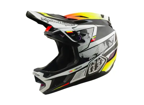 Troy Lee Designs D4 Carbon MIPS Helm Lined up Black