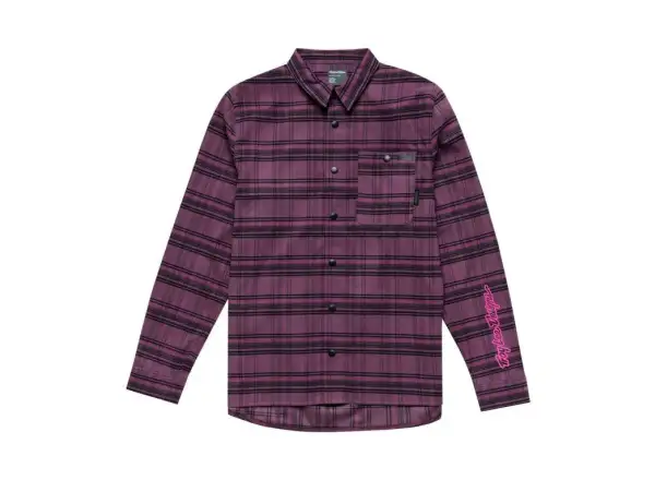 Troy Lee Designs Grind Flannel Herrenhemd Plaid Deep Purple