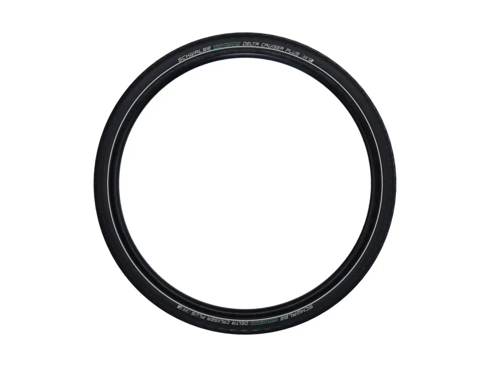 Schwalbe 47-622 DeltaCruiser Plus Active PunctureGuard E-25, wired, Green compound, schwarz-