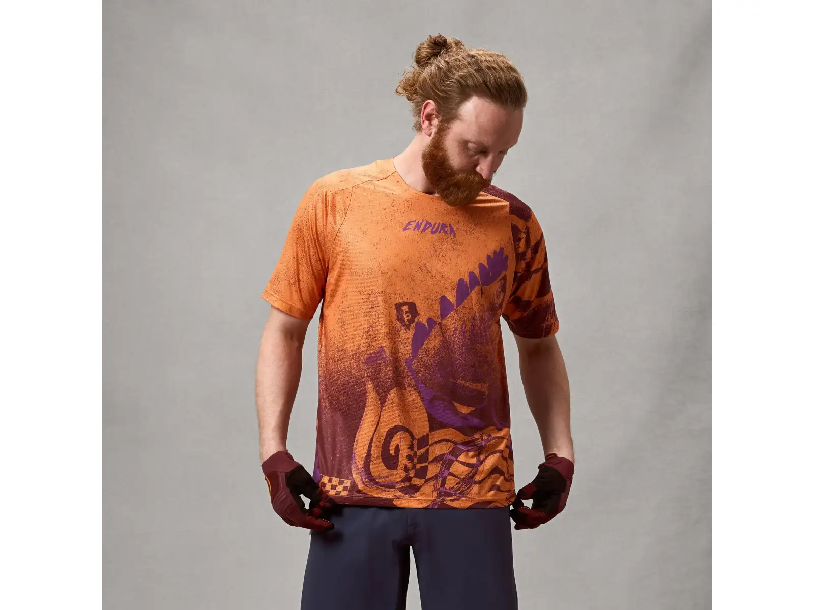 Endura Singletrack Herren-Trikot Kurzarm Orange