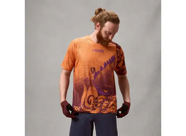 Endura Singletrack Herren-Trikot Kurzarm Orange