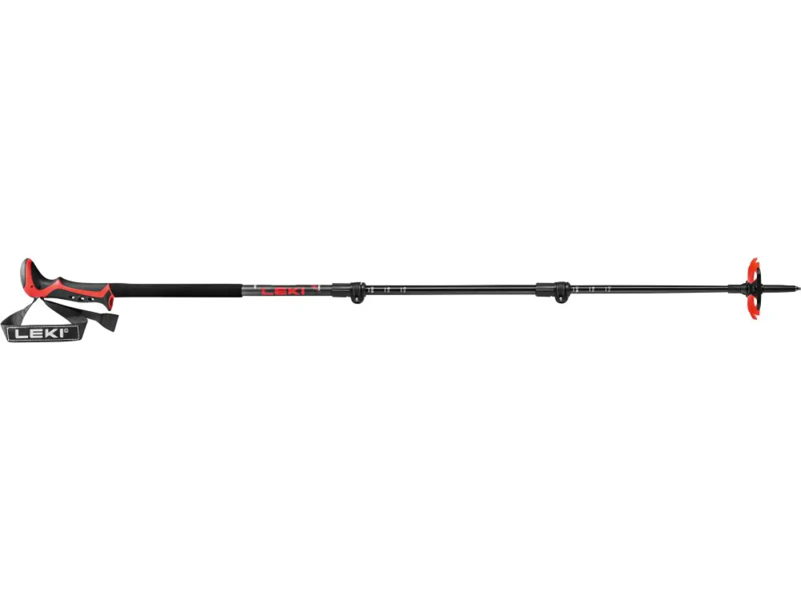 Die Leki Haute Route 3 Skistöcke in dunklem Anthrazit/Dunkelrot/Schwarz, Länge 110-150 cm