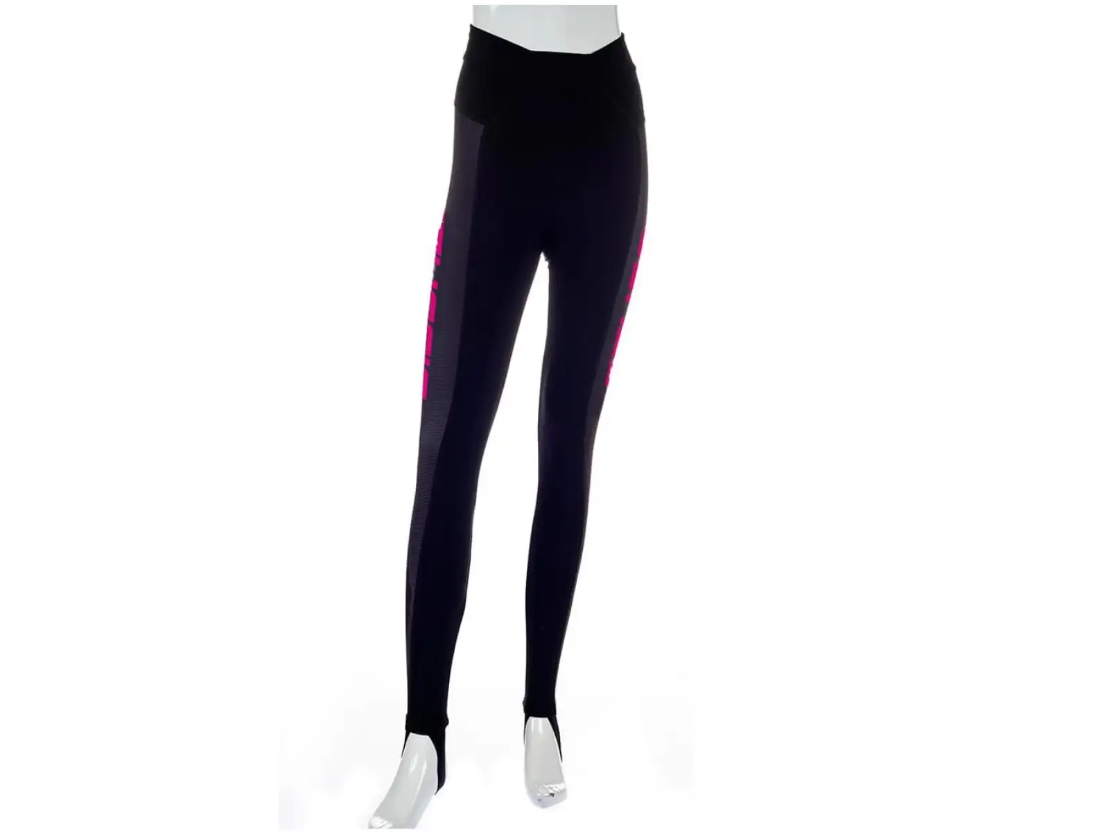 Crussis Damen Fahrradhose mit hohem Bund Schwarz/Rosa