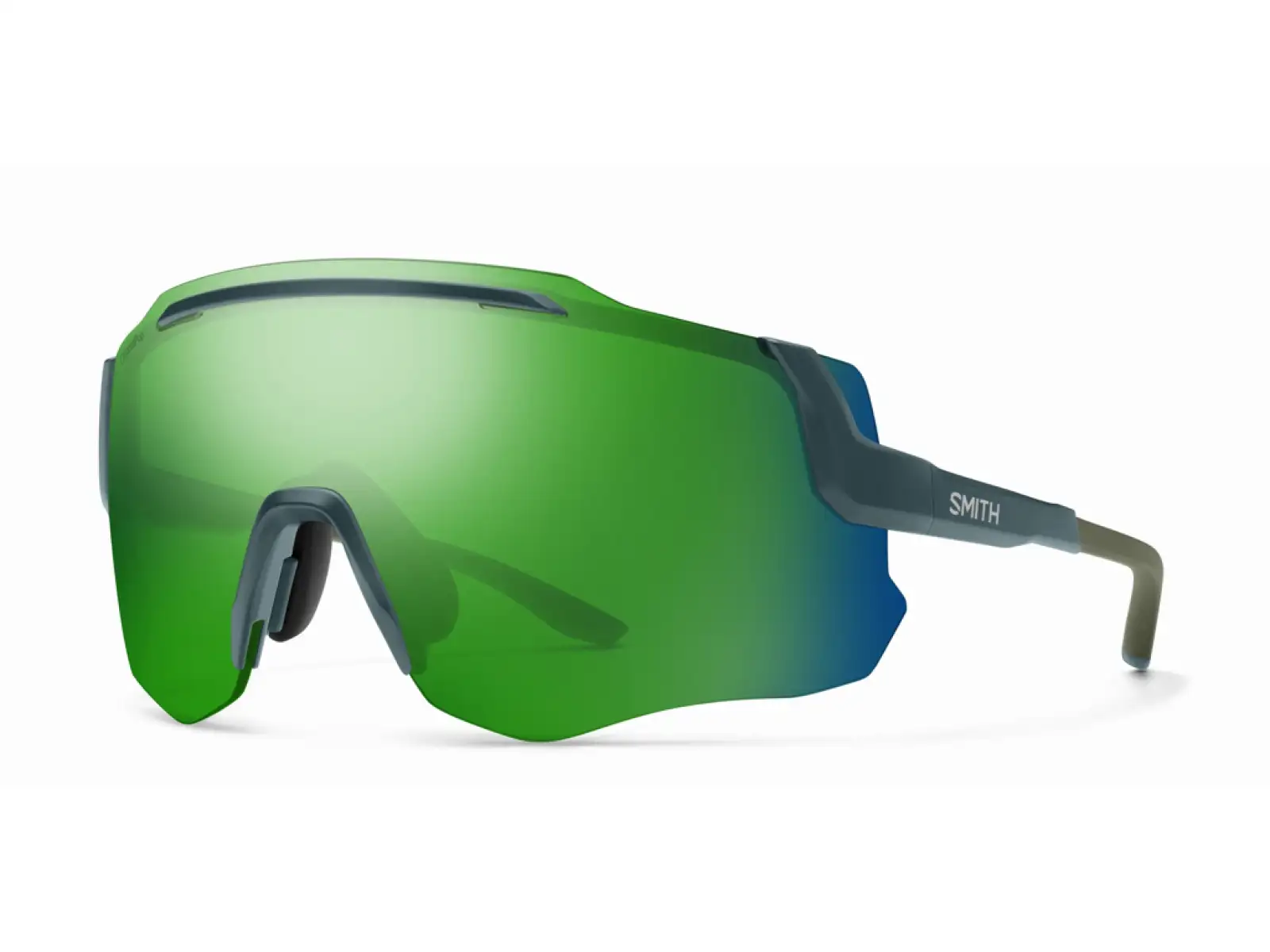 Smith Momentum Brille Matte Stone/Moss/ChromaPop Green Mirror