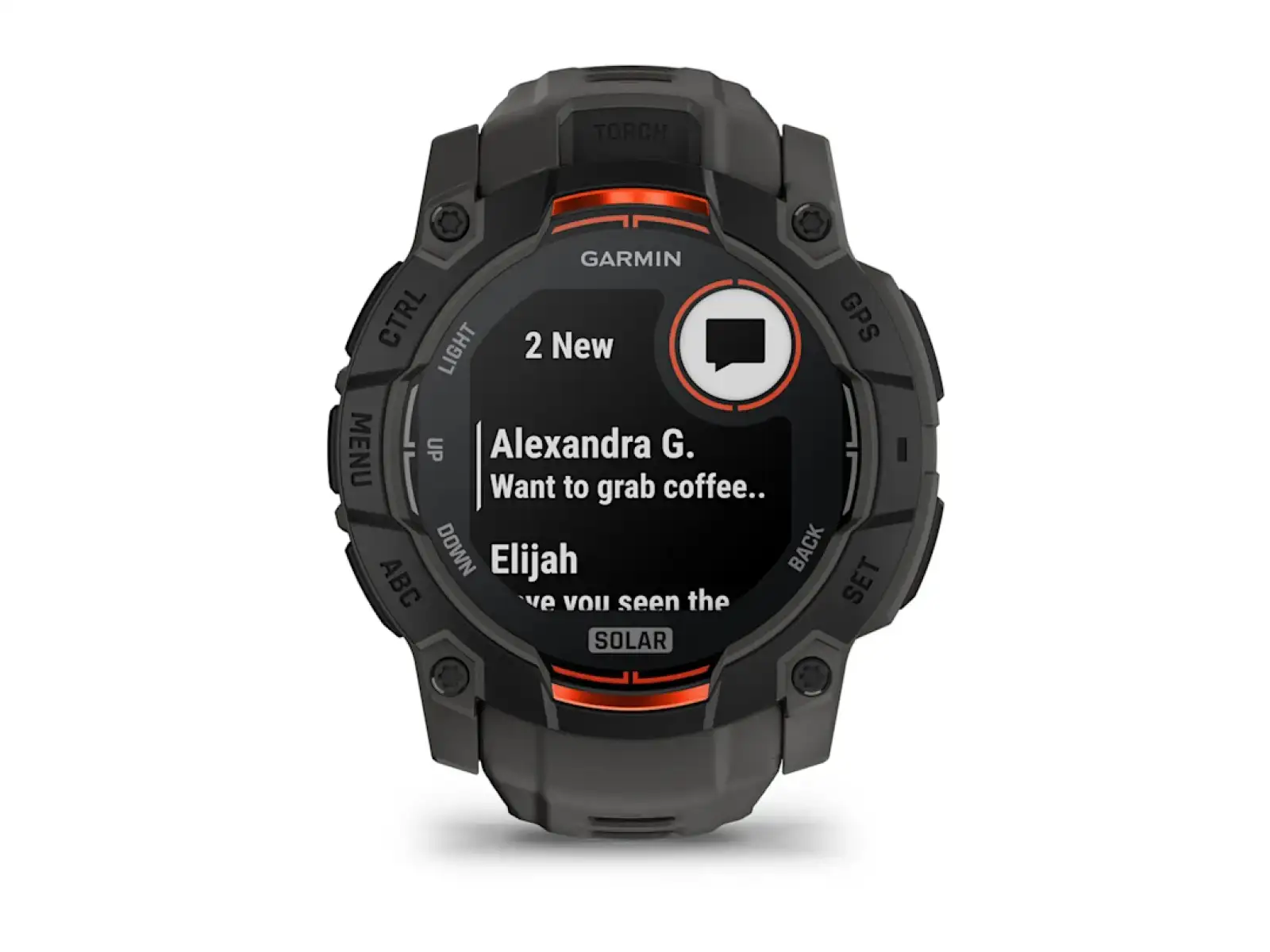 Garmin Instinct 3 Solar 50 mm Smartwatch Black/Charcoal Armband