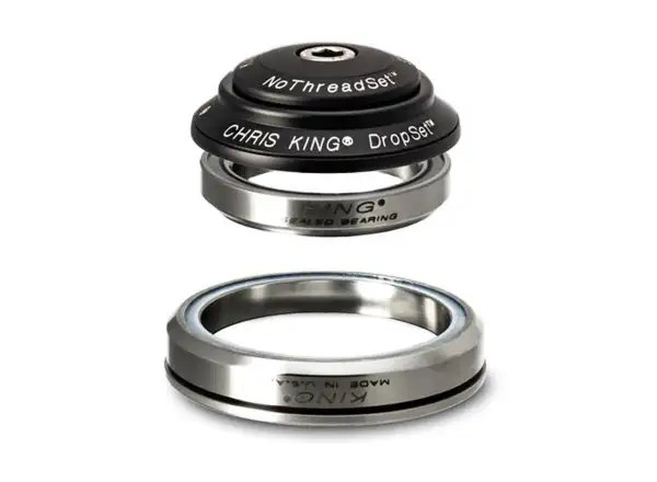 Chris King DropSet 3 Konisches Steuersatzlager 1 1/8"-1.5", GripLock, IS41/28.6 Schwarz