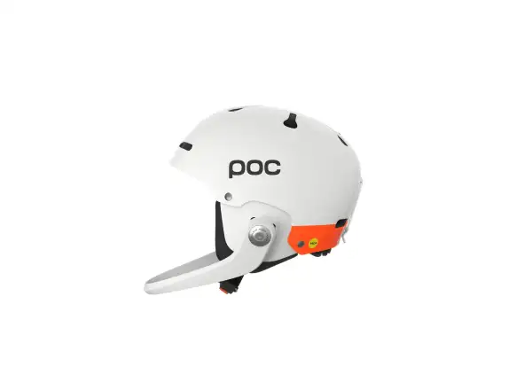 POC Artic SL MIPS Skihelm Hydrogen White/Fluorescent Orange