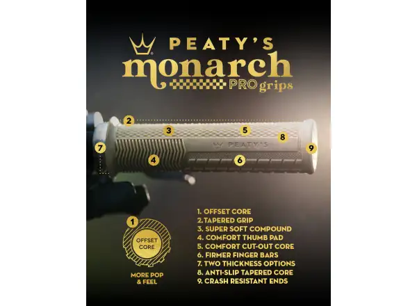 Peatys Monarch Pro Knurl Thick Griffe Storm blue