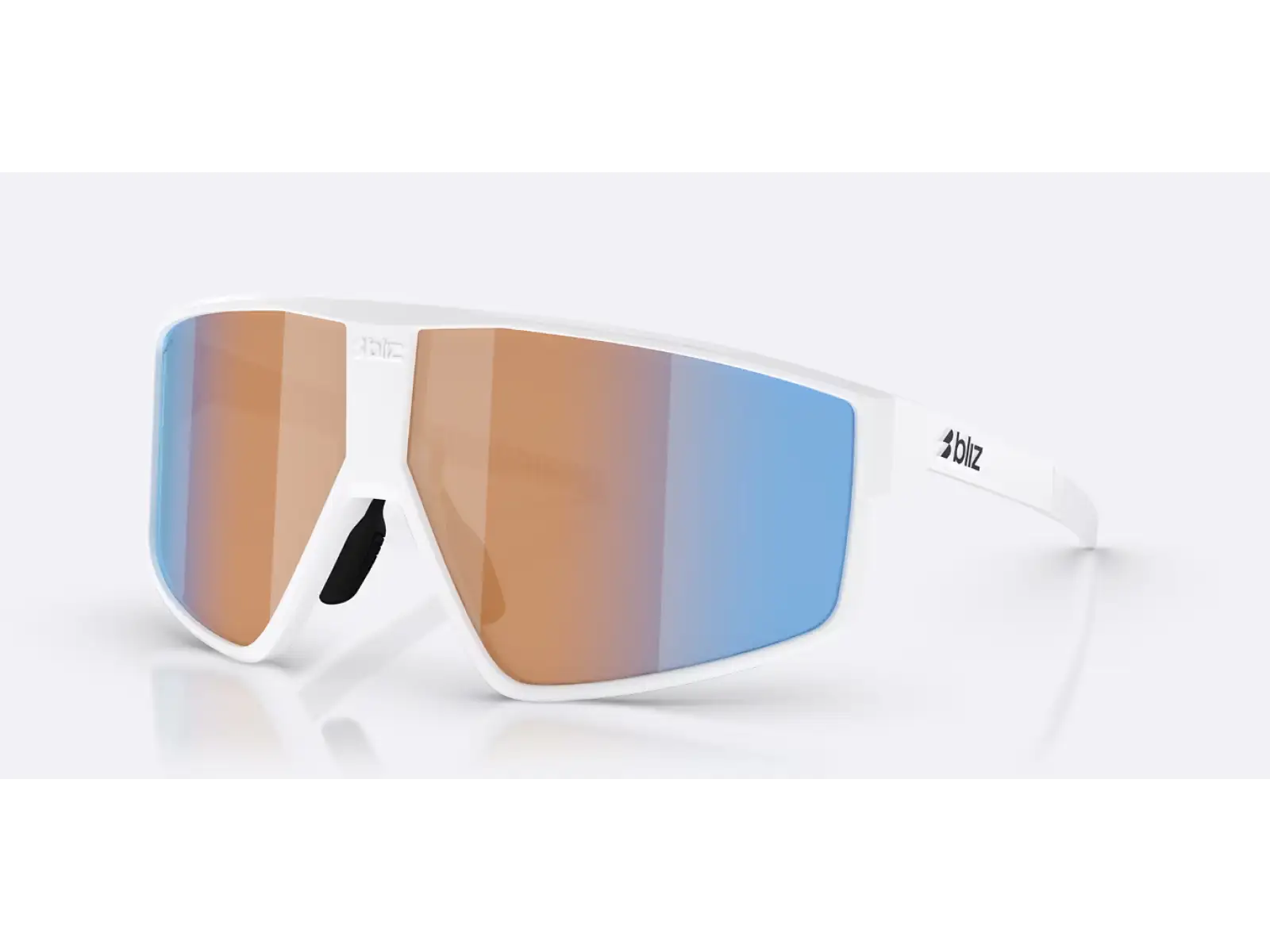 Bliz P002 Sonnenbrille Matte White/Nano Optics Nordic Light Coral/Orange Blue Mult