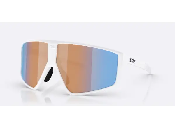 Bliz P002 Sonnenbrille Matte White/Nano Optics Nordic Light Coral/Orange Blue Mult