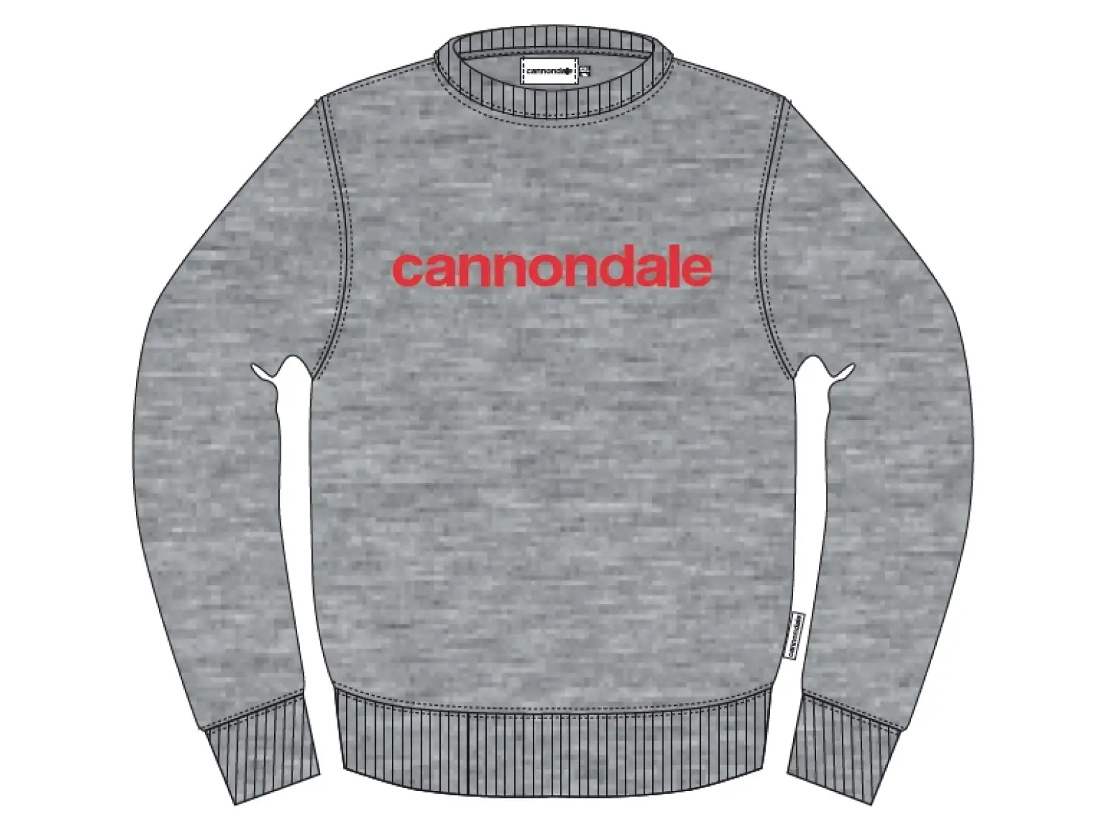 Cannondale Lifestyle Herren Sweatshirt langärmlig Heather Grey/Rally Red