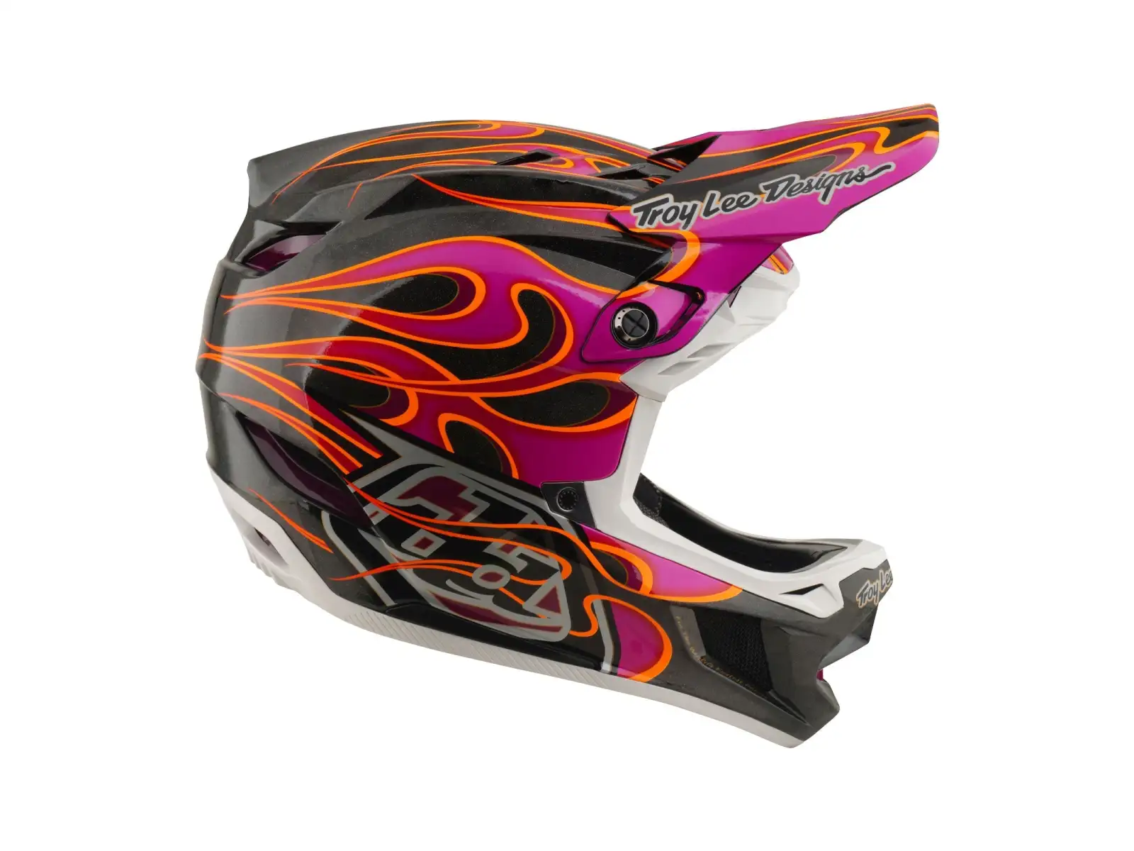 Troy Lee Designs D4 Carbon MIPS Helm Torched Carbn/Magenta