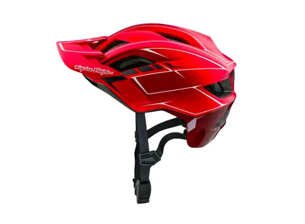 Troy Lee Designs Flowline SE Mips Helm Pinstripe Rot.