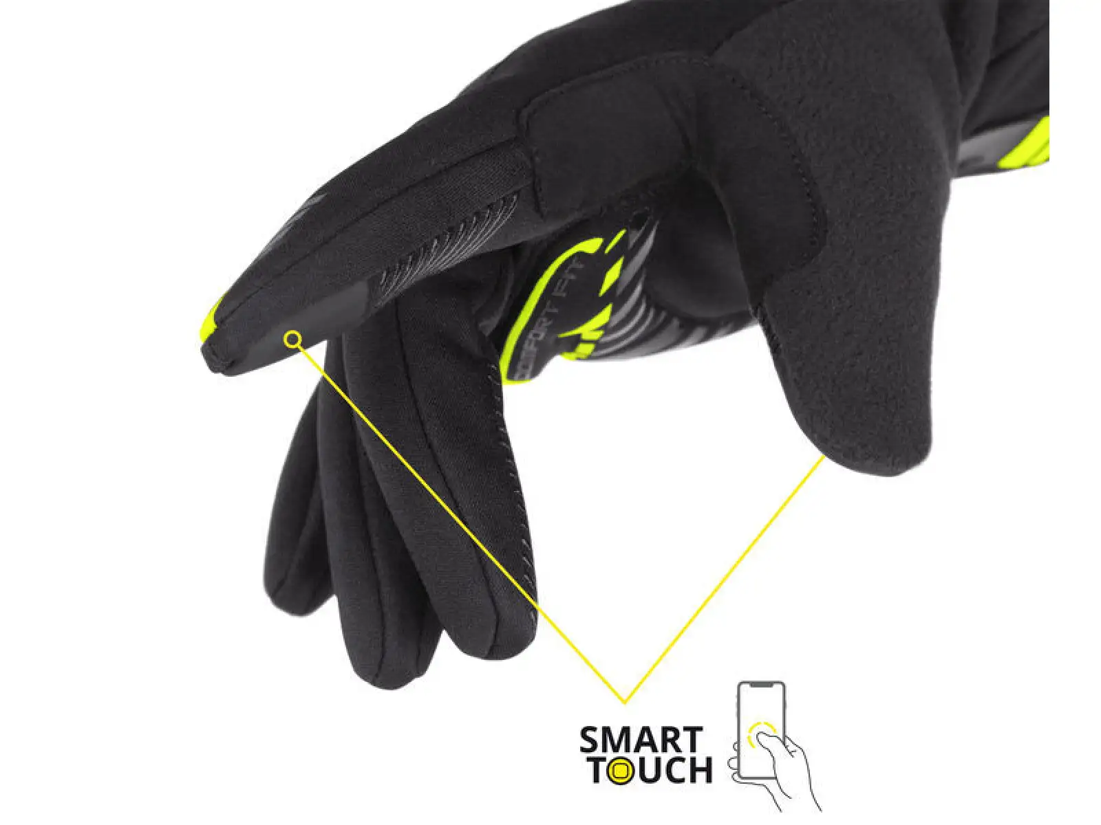 Etape LAKE 2.0 WS+ gefütterte Handschuhe schwarz/gelb fluo