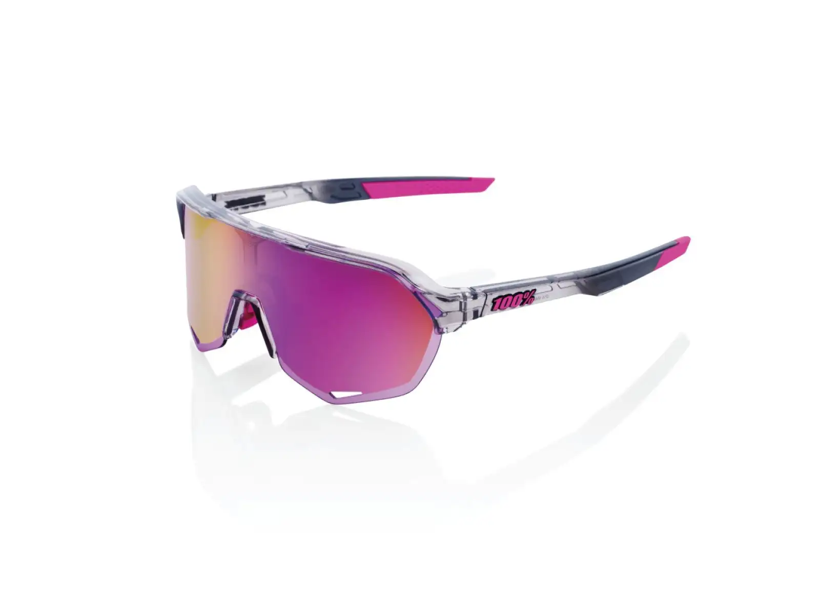 100% S2 Tokyo Night Brille Polished Translucent Grau/Lila