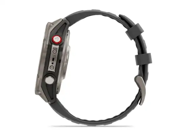 Garmin fenix 8 Pro 47 mm, AMOLED Sapphire, Titanium mit Silikonarmband Graphite/Black