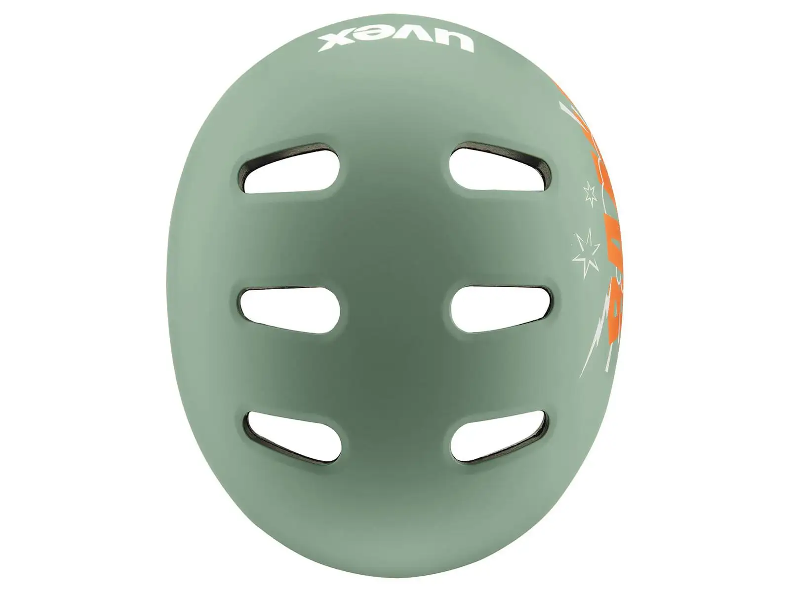 Uvex Kid 4 Style Kinderhelm Bam Moss Green/Papaya Matt