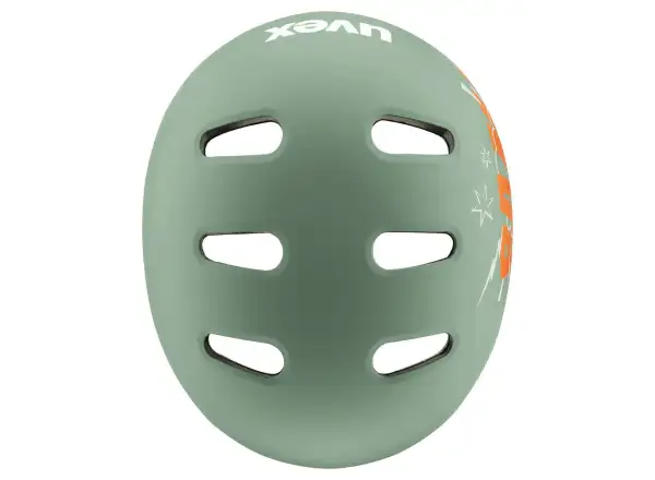 Uvex Kid 4 Style Kinderhelm Bam Moss Green/Papaya Matt