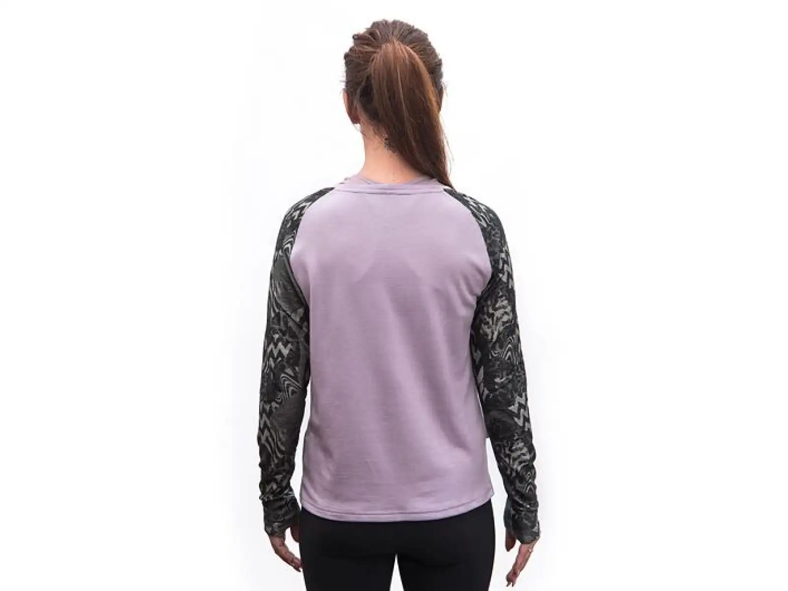 Sensor Merino Blend Impress Damen Langarmshirt Mystic Violet/Zebra