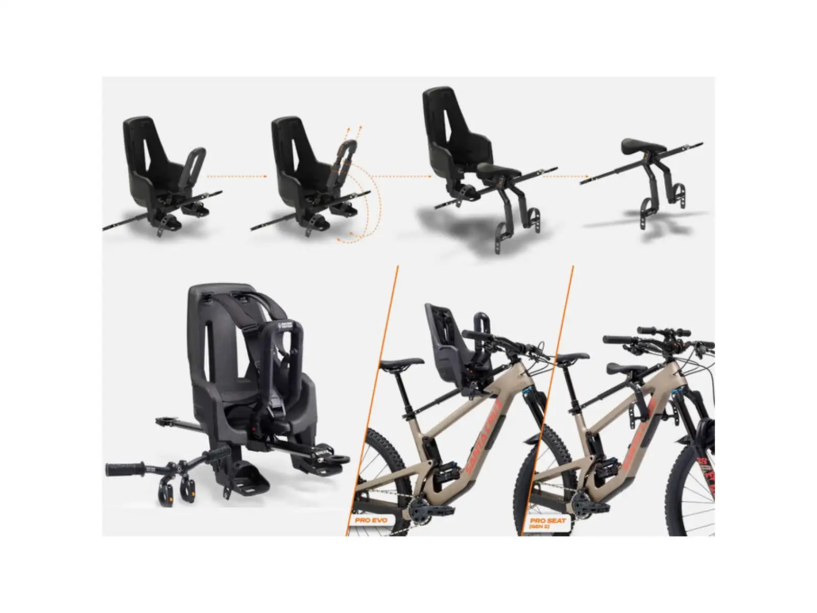 Kids Ride Shotgun PRO EVO MTB Fahrradkindersitz