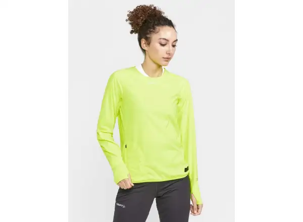 Craft Pro Hypervent Wind Damen-Laufshirt Langarm gelb