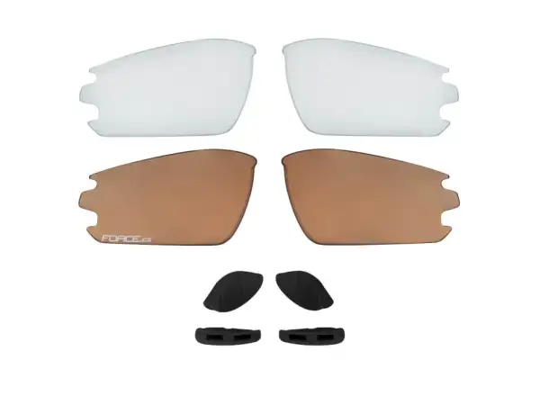 Force Calibre Fahrradbrille weiß/schwarze Gläser