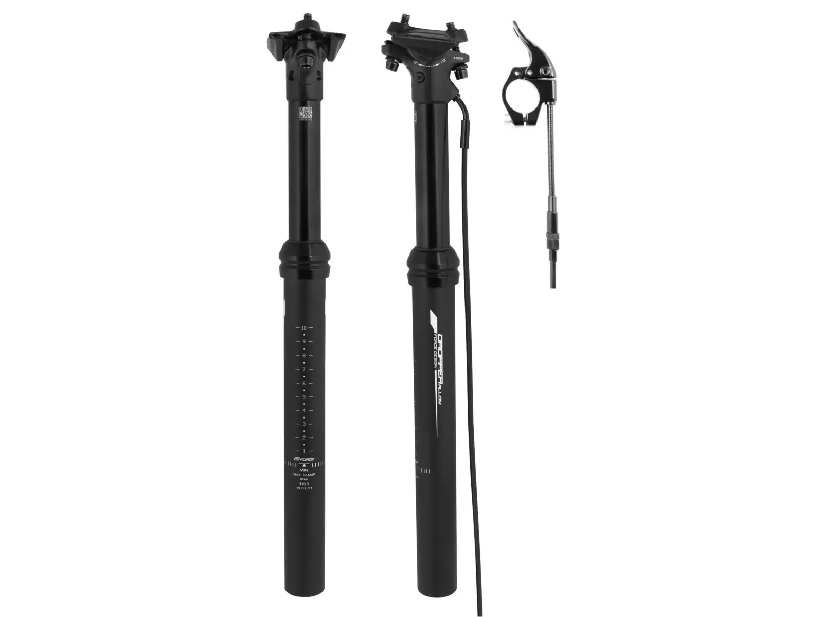 Force Dropper Teleskopsattelstütze 100 mm 31,6x405 mm Schwarzes