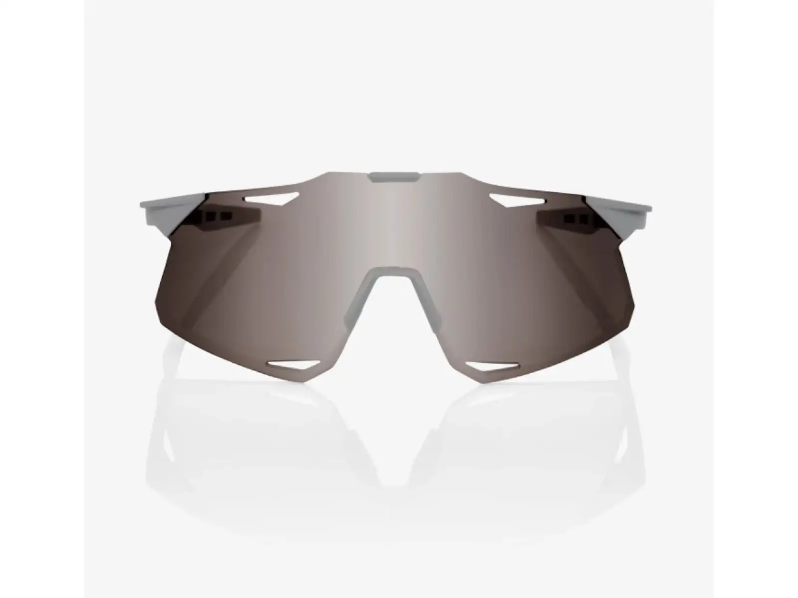 100% Hypercraft Brille Matte Stone Grey/HiPER Crimson Silver Mirror Lens