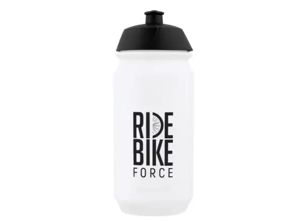 Force Ride Bike Fahrradflasche 500 ml transparent/schwarz