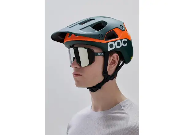 POC Cularis Pure MTB Helm Pargasite Green Matt/Fluorescent Orange Matt