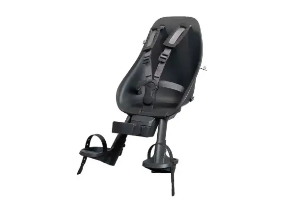 Die Urban Iki Vordersitz für Kinder mit Adapter am Vorbau in Bincho Black.