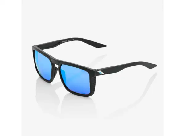 100% Renshaw Brille Matte Black/HiPER Blue Multilayer Mirror Lens