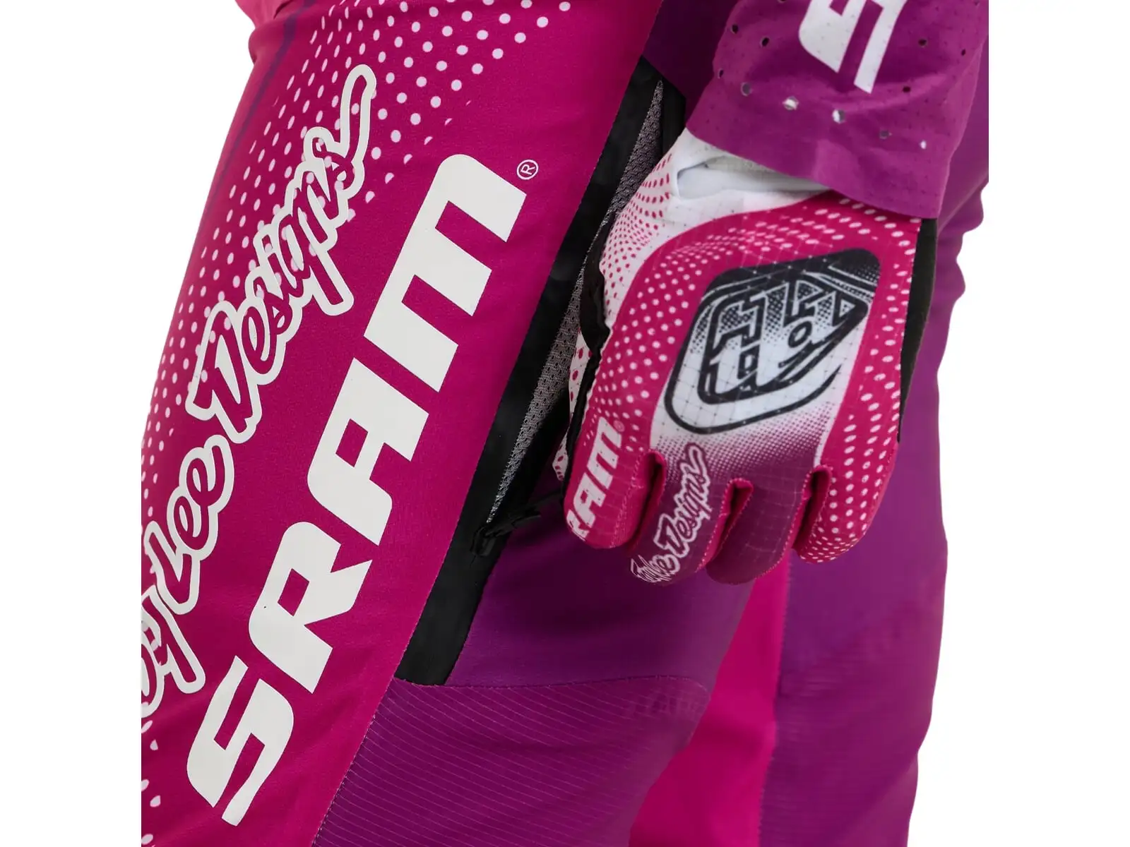 Troy Lee Designs x SRAM Sprint Herren Hosen Radioscape Fuchsia