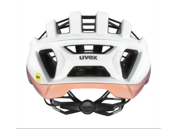 Uvex Surge Aero MIPS Rennradhelm White/Lila Apricot Matt